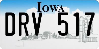 IA license plate DRV517