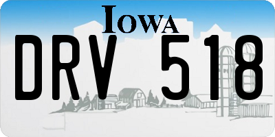 IA license plate DRV518