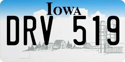 IA license plate DRV519