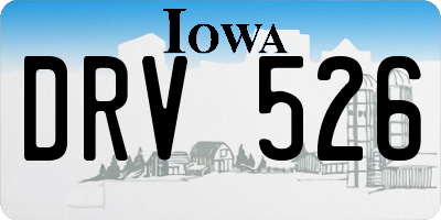 IA license plate DRV526
