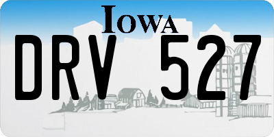 IA license plate DRV527