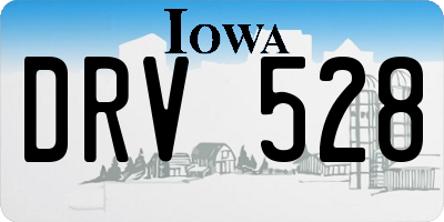IA license plate DRV528