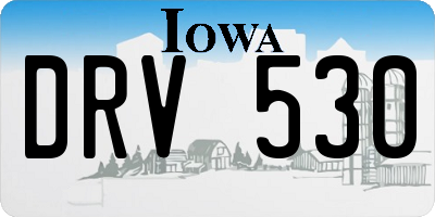 IA license plate DRV530