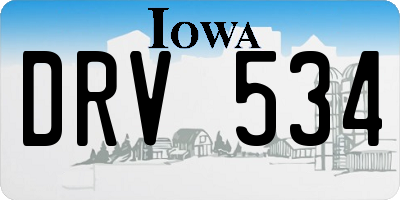 IA license plate DRV534