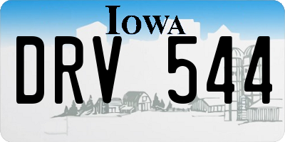 IA license plate DRV544