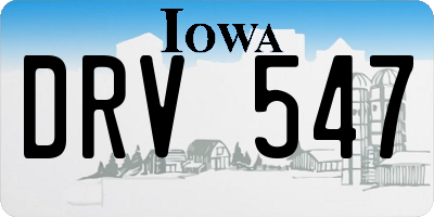 IA license plate DRV547