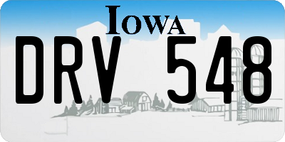 IA license plate DRV548