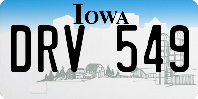 IA license plate DRV549
