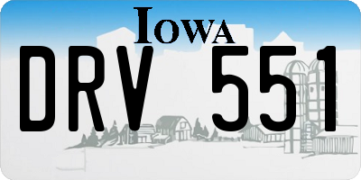 IA license plate DRV551