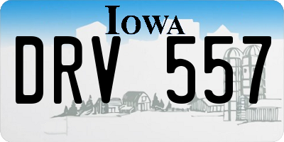 IA license plate DRV557