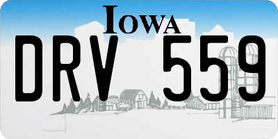 IA license plate DRV559