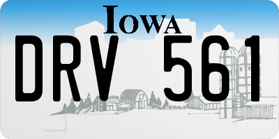 IA license plate DRV561