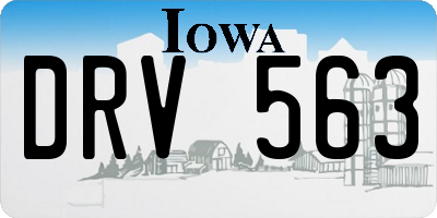 IA license plate DRV563