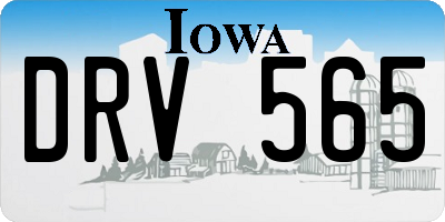 IA license plate DRV565