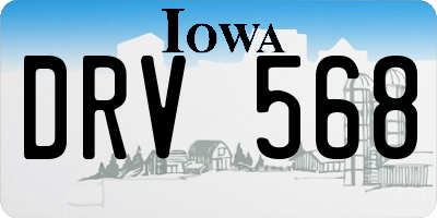 IA license plate DRV568