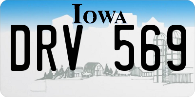 IA license plate DRV569