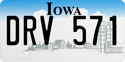 IA license plate DRV571