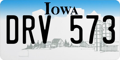 IA license plate DRV573