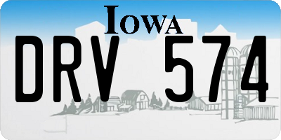 IA license plate DRV574