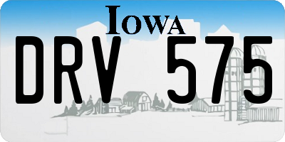 IA license plate DRV575