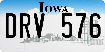 IA license plate DRV576