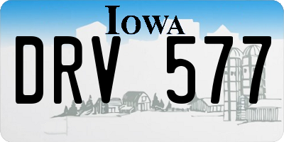 IA license plate DRV577