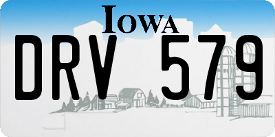 IA license plate DRV579