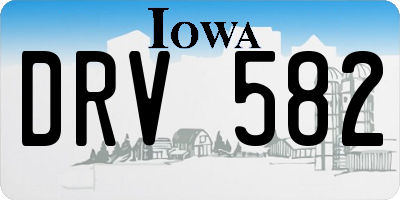 IA license plate DRV582