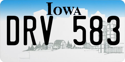 IA license plate DRV583