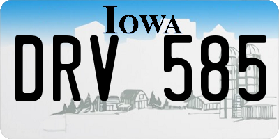 IA license plate DRV585