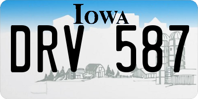 IA license plate DRV587