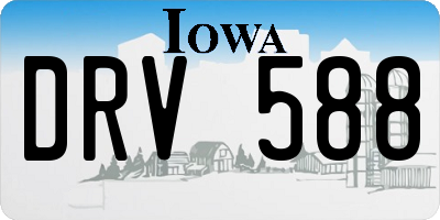 IA license plate DRV588
