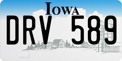 IA license plate DRV589