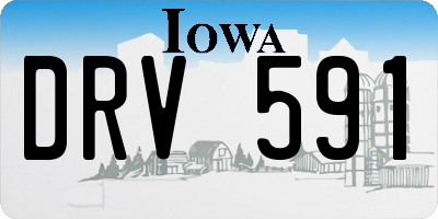 IA license plate DRV591