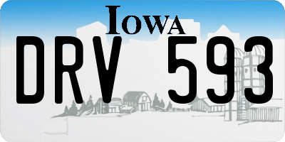IA license plate DRV593