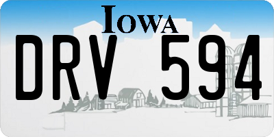 IA license plate DRV594