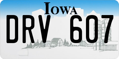 IA license plate DRV607