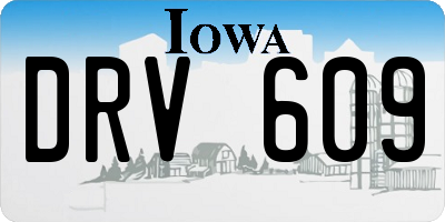 IA license plate DRV609