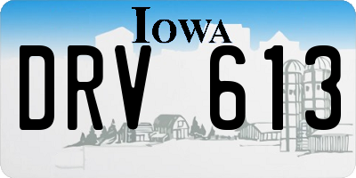IA license plate DRV613