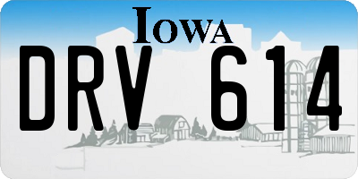 IA license plate DRV614