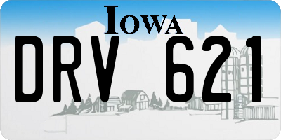 IA license plate DRV621