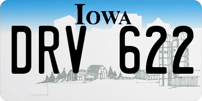 IA license plate DRV622