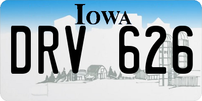IA license plate DRV626