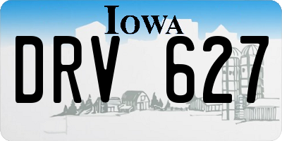 IA license plate DRV627