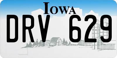 IA license plate DRV629