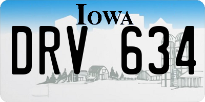IA license plate DRV634