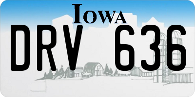 IA license plate DRV636
