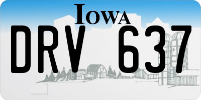 IA license plate DRV637