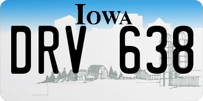IA license plate DRV638