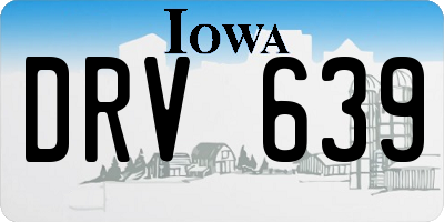 IA license plate DRV639